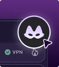 Illustration of private browsing with Firefox VPN showing