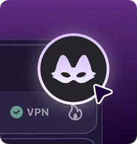 Illustration of Firefox Private Window icon showing with cursor
