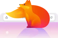 Kit standing over Firefox Mobile
