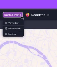 Illustration d’une interface de navigateur avec des onglets organisés et des lieux suggérés dans Firefox.