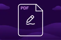 PDF document icon with a pencil, indicating editing or annotation.