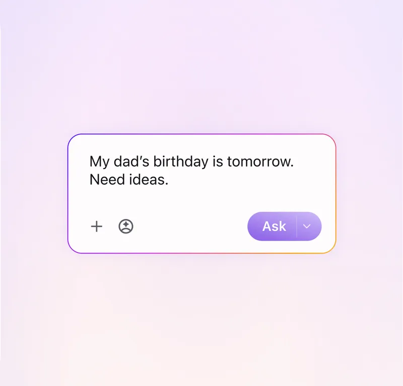 Smart window: My dad's birthday is tomorrow. Need ideas.