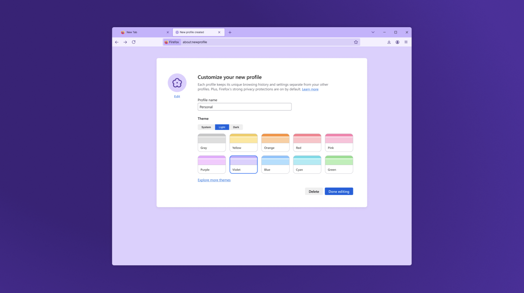 image for profile management