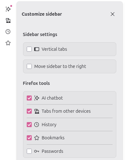 A screenshot of the sidebar settings panel where you can activate this feature
