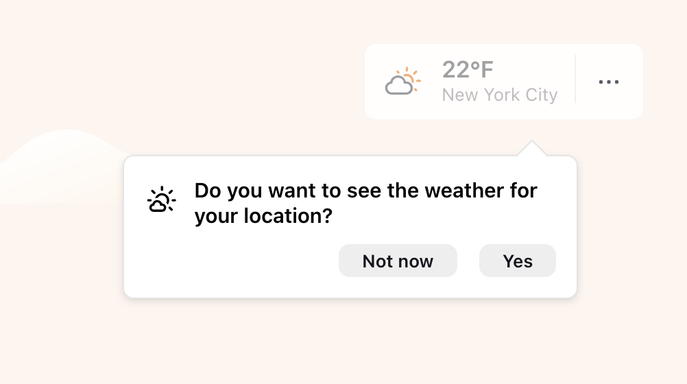 Newtab Weather workflow