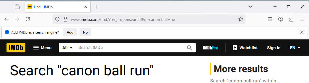 Screenshot of the feature